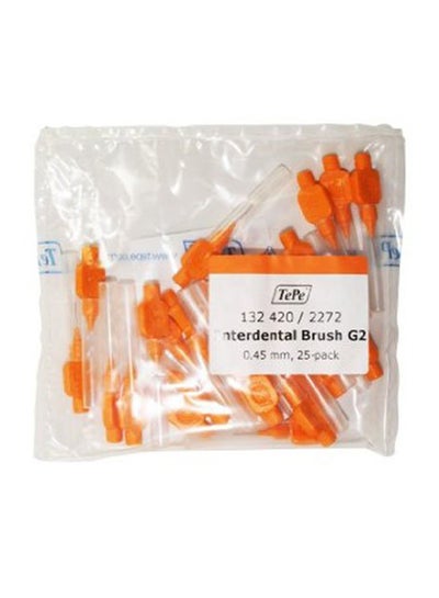 اشتري 25-Piece Interdental Brush برتقالي 0.45 ملليمتر في الامارات