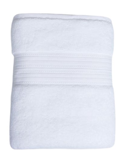 Buy Infinity Textured Bath Towel White 70 x 140cm in Saudi Arabia