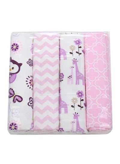 Buy 4 -Piece Kid's Blanket cotton Multicolour 76x76cm in Saudi Arabia