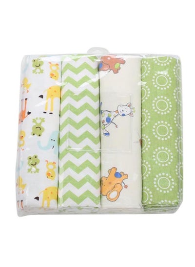 Buy 4-Piece Kid's Blanket Cotton Multicolour 76x76centimeter in Saudi Arabia