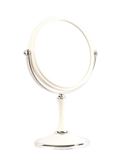 Buy Double Sided Mirror White/Silver 19x15cm in Saudi Arabia