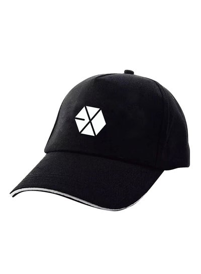 Buy Printed Baseball Cap Black in UAE