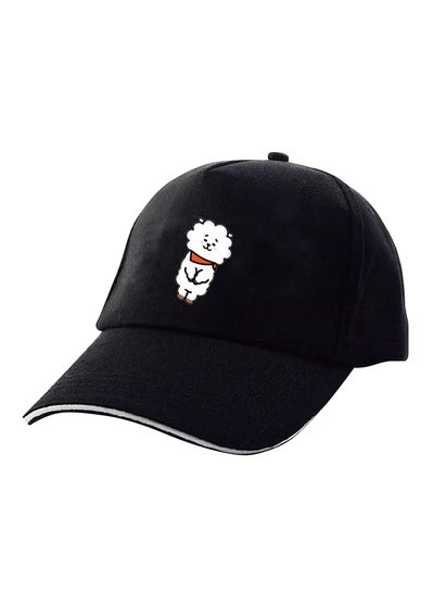 Buy Cartoon Printed Baseball Cap Black in UAE