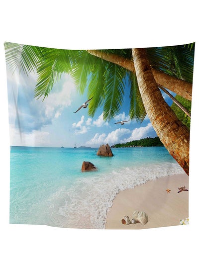 اشتري Sea View Digital Beach Print Tapestry Multicolour في الامارات