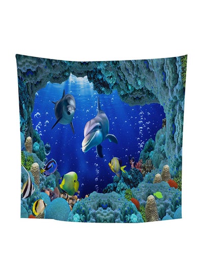 Buy Underwater World Square Wall Hanging Tapestry Multicolour in UAE