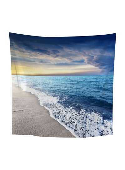 Buy Beautiful White Sea Beach Large Wall Tapestry Multicolour in UAE