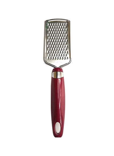 Buy Stainless Steel Cheese And vegetable Grater Red/Silver 25centimeter in UAE