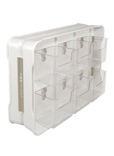 Buy Tea Bag Organizer White/Clear in UAE