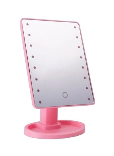 Buy Makeup Mirror With LED Light Pink in Egypt