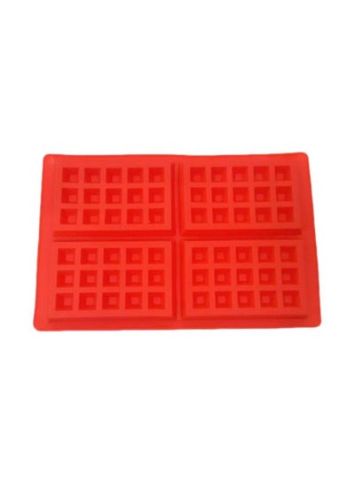 Buy Rectangular Silicone Waffle Mould Red in Egypt