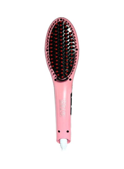 Buy Hair Straightener Brush Pink/Black/Red in Egypt
