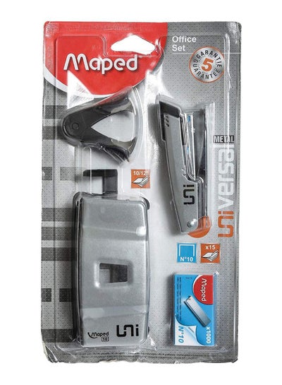 Buy 4-Piece Stapling Kit Silver/Black in UAE