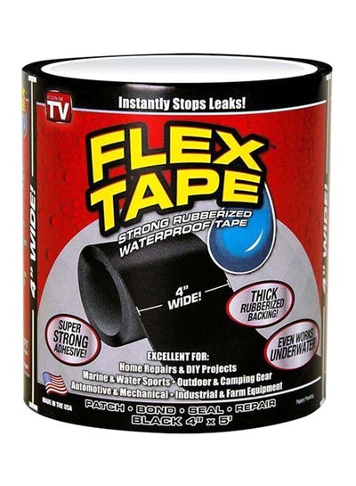 Buy Strong Rubberized Waterproof Tape Black 4x5inch in UAE