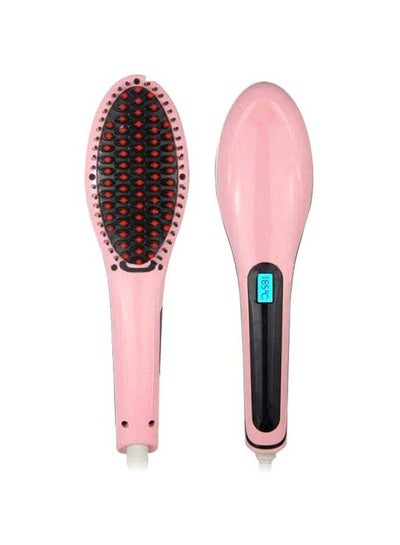 Buy Hair Straightener Brush Pink/Black in Egypt