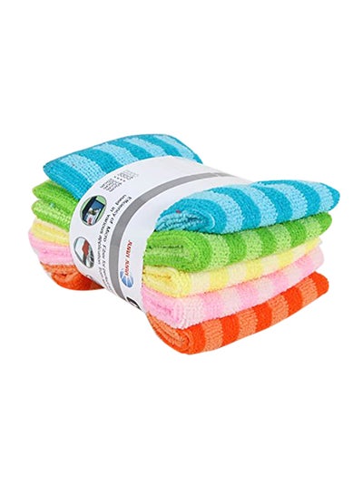 اشتري Microfiber Kitchen Wash Polishing Cleaning Towel, Assorted Multicolour 30x30cm في الامارات