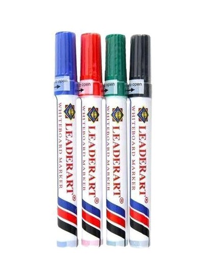 Buy 4-Piece Leaderart Whiteboard Erasable Markers Multicolour in Egypt