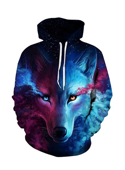 اشتري 3D Graphic Printed Casual Hoodie متعدد الألوان في الامارات