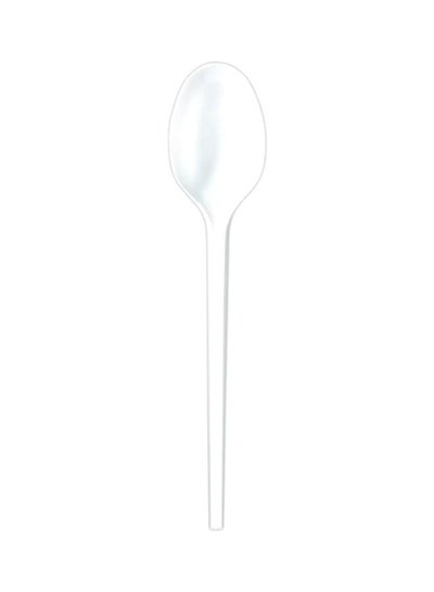 Buy 50-Piece Disposable Spoon White 17cm in Saudi Arabia