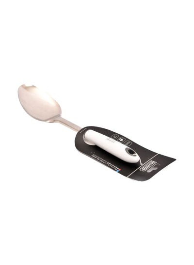 Buy Stainless Steel Spoon Silver/White 33cm in Saudi Arabia