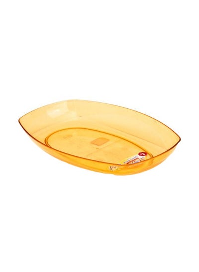 Buy Plastic Oval Plate Orange 33cm in Saudi Arabia