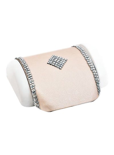 Buy Stone Studded Tissue Holder Beige/Clear 20x18cm in Saudi Arabia