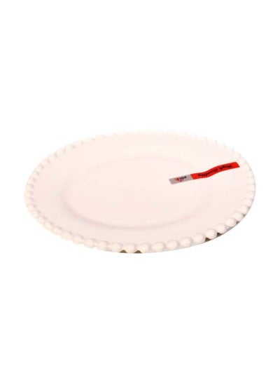 Buy Round Ceramic Plate White 28cm in Saudi Arabia