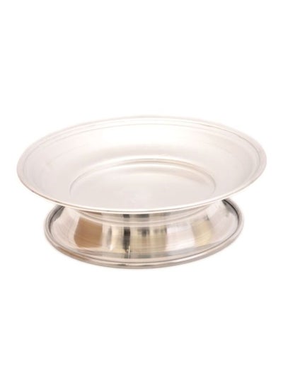 Buy Aluminium Rice Plate With Stand Silver in Saudi Arabia