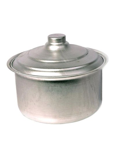 Buy Aluminium Pot With Lid Silver in Saudi Arabia