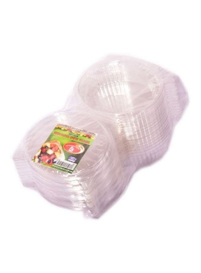 اشتري 12-Piece Oval Shape Disposable Bowls Set Claer في السعودية