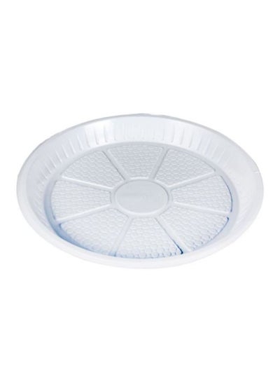 Buy 50-Piece Disposable Plate Set White 17cm in Saudi Arabia