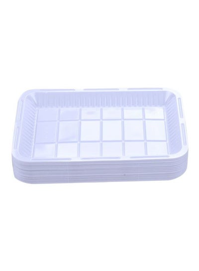 اشتري 50-Piece Disposable Tray Set أبيض 18 سنتيمتر في السعودية