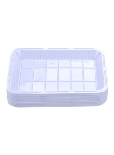 اشتري 50-Piece Disposable Tray Set أبيض 30 سنتيمتر في السعودية