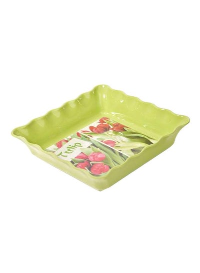 Buy Square Shaped Plate Green in Saudi Arabia