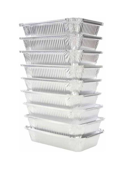 Buy 15-Piece Disposable Bowl Set Silver in Saudi Arabia