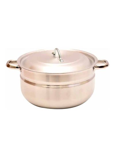 Buy Aluminium Pot With Lid Silver in Saudi Arabia