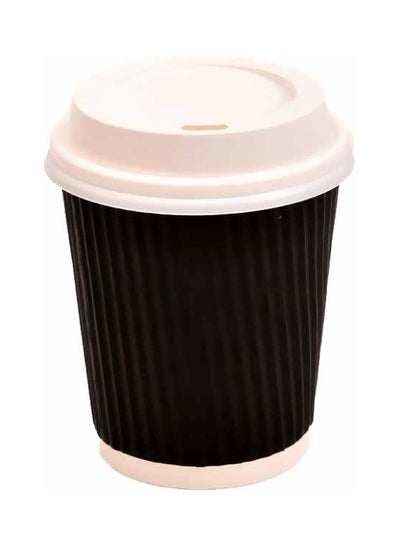 Buy 25-Piece Cappuccino And Coffee Cups Black/White in Saudi Arabia