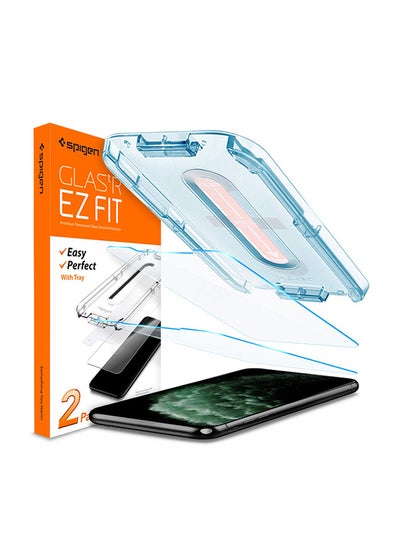 اشتري Pack Of 2 Tempered Glass Screen Protectors For Apple iPhone 11 Pro Max/XS Max شفاف في السعودية