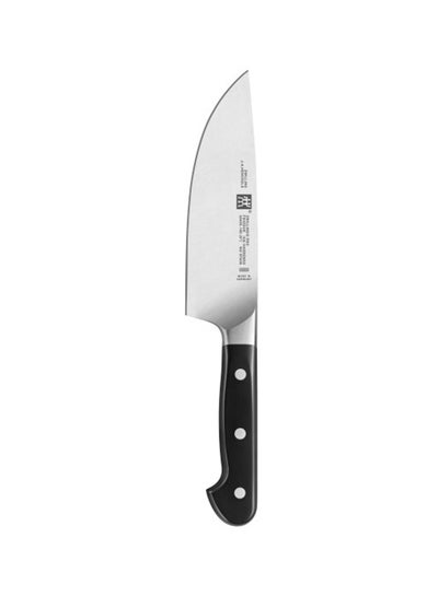 Buy Pro Chef's Wide Blade Knife Silver/Black 16centimeter in UAE