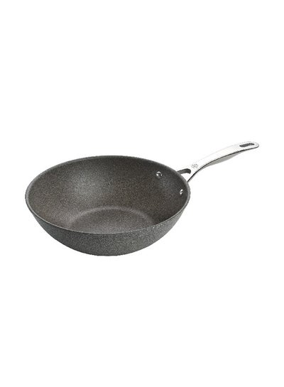 Buy Salina Granitium Wok Grey/Silver 30cm in UAE