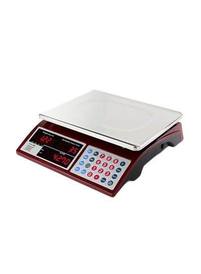 Buy Digital Commercial Price Scale Red/Silver 20centimeter in Saudi Arabia