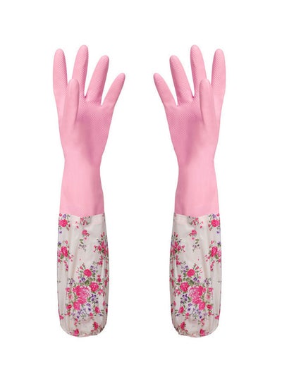 Buy Thickened Dishwashing Gloves Multicolour 52centimeter in UAE