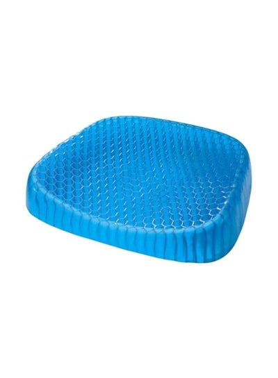 Buy Honeycomb Patterned Gel Cushion Polyester Blue in UAE