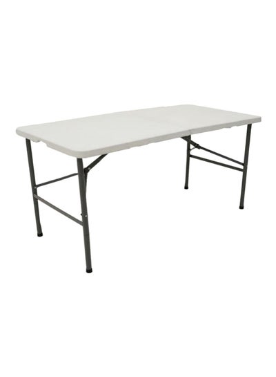 Buy Plastic Foldable Table White/Black in UAE