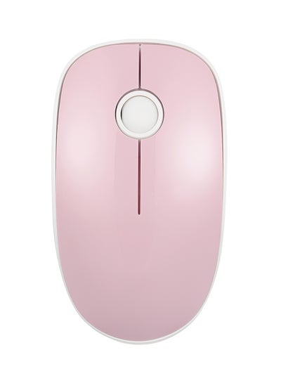 Buy 2.4G Wireless Mute Mouse Optical Tracking Power Saving Smooth Scroll Wheel Pink in UAE