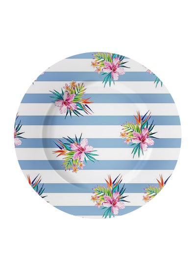 Buy Floral: Hibiscus Plate Multicolour 8inch in UAE