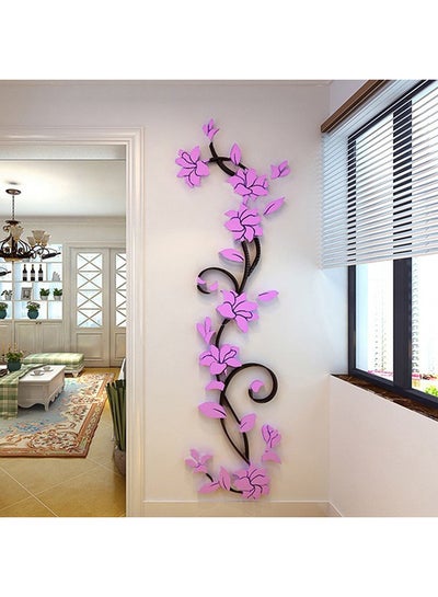 Buy Waterproof Pvc Wall Sticker Pink 24x50x1cm in UAE