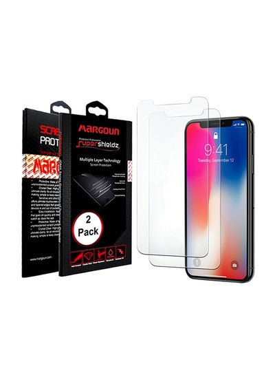 Buy 2-Piece Tempered Glass Screen Protector For Apple Iphone 11 Pro Max Clear in UAE