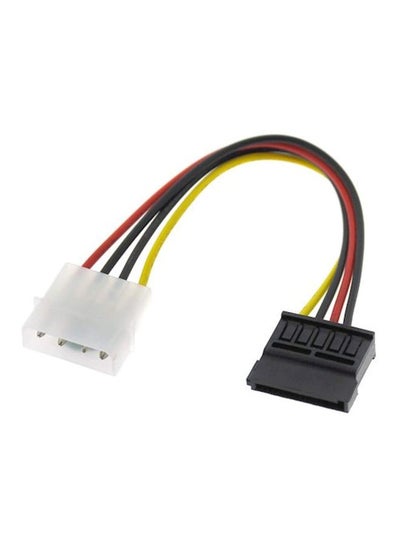 Buy SATA 15 Pin Female To 4 Pin Male Power Connector Cable White/Black/Yellow in Egypt