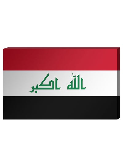 Buy Iraq Flag Wall Decor Painting With Inner Frame Red/White/Black 40 x 60cm in Saudi Arabia