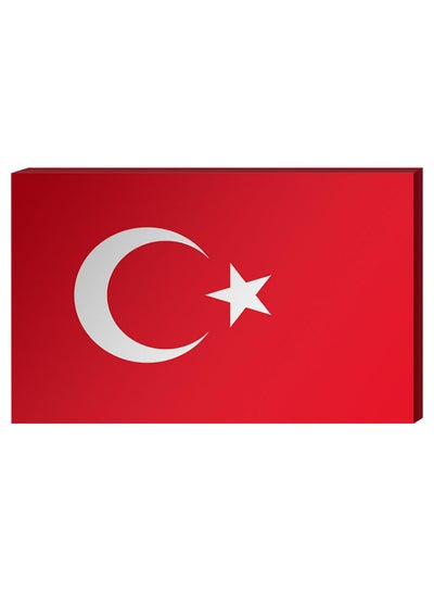 Buy Turkish Flag Wall Decor Painting With Inner Frame Red/White 40 x 60centimeter in Saudi Arabia